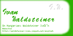 ivan waldsteiner business card